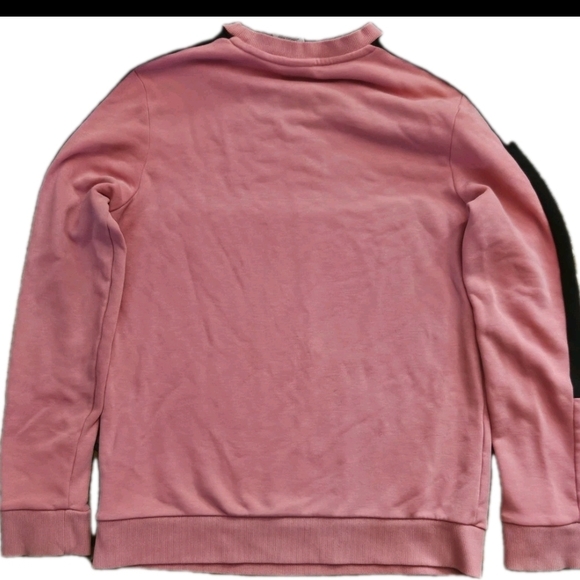 Adidas Women's Colorblock Linear Soft Fleece Striped Pullover - Picture 2 of 4